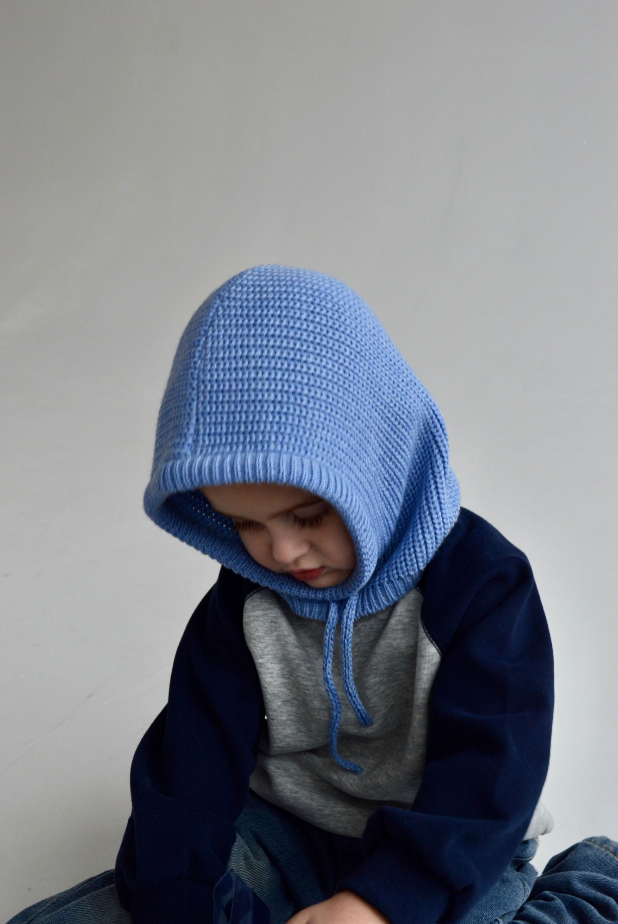 საბავშვო ნაქსოვი ბალაკლავა/Knitted balaclava for baby